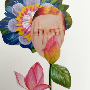 Collages titled "Nature profonde" by Catherine Jaq, Original Artwork, Collages