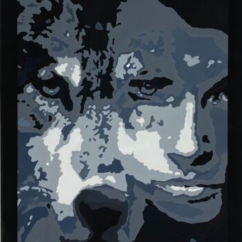 Painting titled "Entre chien et loup" by Seven Minutes, Original Artwork, Acrylic