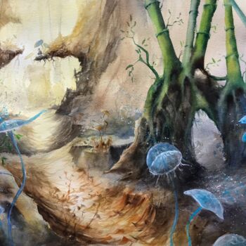 绘画 标题为“Medusé!” 由Anne Hamelin, 原创艺术品, 水彩