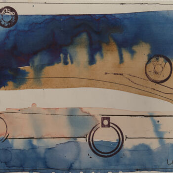 "Rollend" başlıklı Tablo Alois Oberndorfer tarafından, Orijinal sanat, Mürekkep