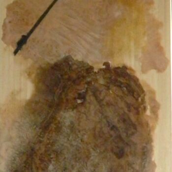 Collages titled "Le Samouraî" by François Grignon, Original Artwork, Collages Mounted on Wood Panel