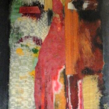 Collages titled "Bouteilles/noir" by François Grignon, Original Artwork, Collages