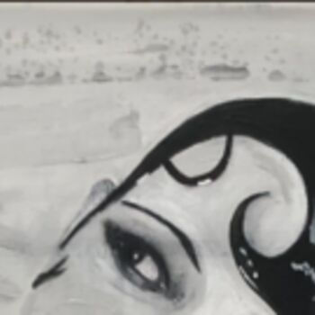 Painting titled "Joséphine Baker" by Nathalie Blu, Original Artwork, Acrylic