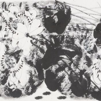 Malerei mit dem Titel "Fragrance of lotus…" von Dayou Lu, Original-Kunstwerk, Pigmente