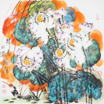 Painting titled "Long lasting fragra…" by Dayou Lu, Original Artwork, Pigments