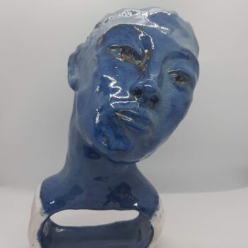 Sculpture intitulée "la rêveuse" par Marie Pascale Martins, Œuvre d'art originale, Céramique