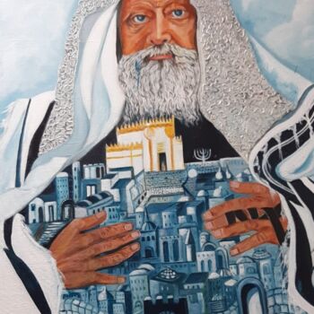 Painting titled "DIVINE PROTECTION" by Manino, Original Artwork, Acrylic Mounted on Wood Stretcher frame