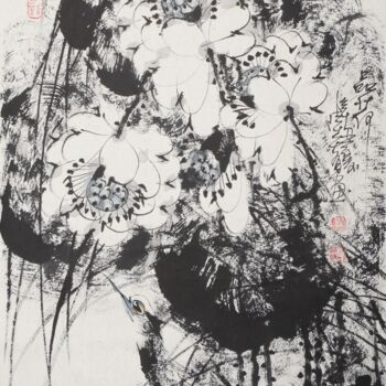 제목이 "Sense the Lotus 品荷…"인 미술작품 Dayou Lu로, 원작, 안료