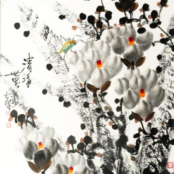 Peinture intitulée "Fresh world 清净世界 （N…" par Dayou Lu, Œuvre d'art originale, Pigments
