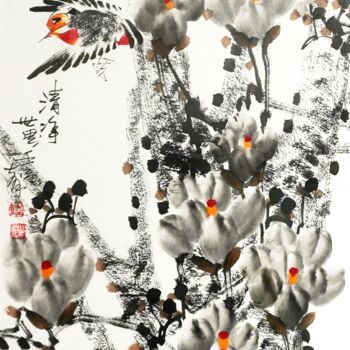 Malerei mit dem Titel "Fresh world 清净世界 （N…" von Dayou Lu, Original-Kunstwerk, Pigmente
