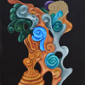 Pintura intitulada "Oblivion 2" por Remy Ulloa, Obras de arte originais, Acrílico Montado em Armação em madeira