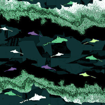 Fotografie mit dem Titel "Sharks Everywhere 1c" von Ken Lerner, Original-Kunstwerk, Digitale Fotografie