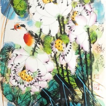 Peinture intitulée "Fun in the fresh lo…" par Dayou Lu, Œuvre d'art originale, Pigments