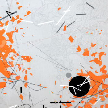 Painting titled "Papertrail_221" by Ernst Kruijff, Original Artwork, Acrylic