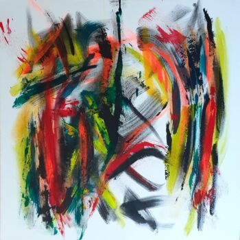 Peinture intitulée "Méli-mélo" par Julie Verhague, Œuvre d'art originale, Acrylique Monté sur Châssis en bois