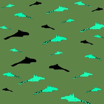 Photographie intitulée "Sharks Crossing 1b1…" par Ken Lerner, Œuvre d'art originale, Photographie numérique