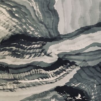 Painting titled "c y" by Zhao Le Men, Original Artwork, Pigments
