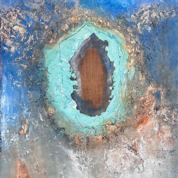 Painting titled "ICE AGE" by Philippe Ceulemans, Original Artwork, Oil