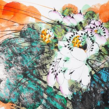 Malerei mit dem Titel "Peaceful in the lot…" von Dayou Lu, Original-Kunstwerk, Pigmente