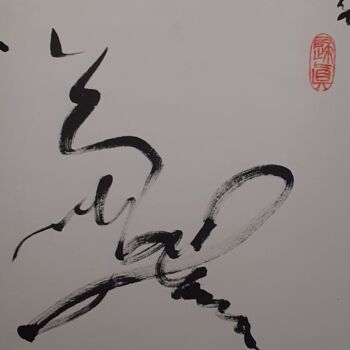 Pittura intitolato "Vol de scarabée" da Solene Kitayama, Opera d'arte originale, Inchiostro
