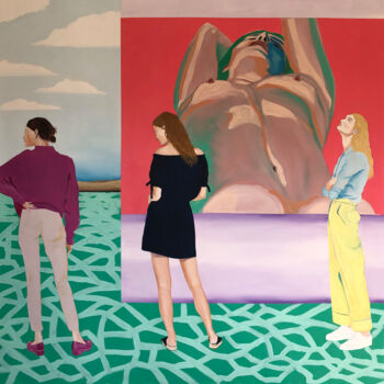 Malerei mit dem Titel "Next to you" von Janos Kujbus, Original-Kunstwerk, Öl