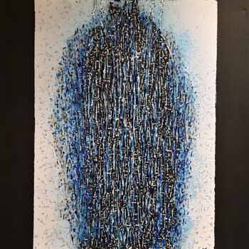 Painting titled "Déhiscence 12" by Alain V, Original Artwork, Acrylic Mounted on Wood Stretcher frame