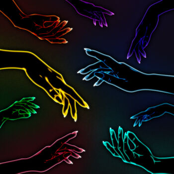 Artes digitais intitulada "Radiant Touch" por Corinne Thompson, Obras de arte originais, Pintura digital
