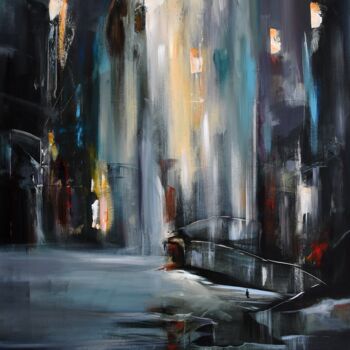 Painting titled "Der kürzeste Weg" by Robert Hettich, Original Artwork, Acrylic