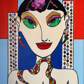 Peinture intitulée "Miss Yutu" par Philippe Seigle, Œuvre d'art originale, Acrylique Monté sur Châssis en bois
