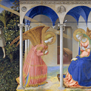 "L'Annonciation" başlıklı Tablo Fra Angelico tarafından, Orijinal sanat, Zamklı boya