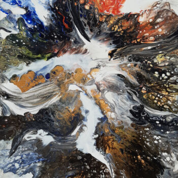 Pittura intitolato "Angel" da Heather Crowther, Opera d'arte originale, Acrilico Montato su Telaio per barella in legno