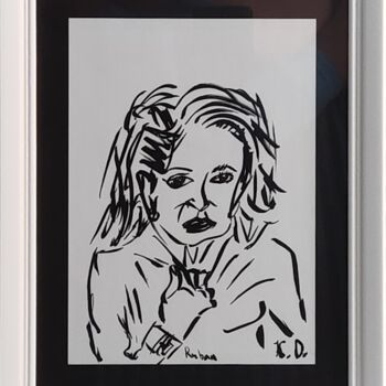 Σχέδιο με τίτλο "Catherine Deneuve p…" από Ihor Ruban, Αυθεντικά έργα τέχνης, Μελάνι Τοποθετήθηκε στο Άλλος άκαμπτος πίνακας