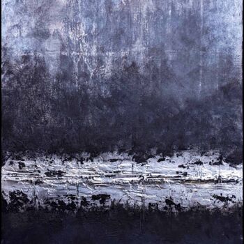 Schilderij getiteld "Radiant Darkness" door Jules, Origineel Kunstwerk, Acryl Gemonteerd op Frame voor houten brancard