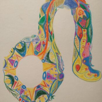 Dessin intitulée "Leo" par Christopher Henningsen, Œuvre d'art originale, Pastel