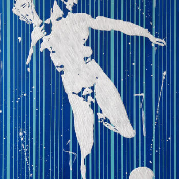 绘画 标题为“Messi in Qatar” 由Sara Lora, 原创艺术品, 丙烯 安装在木质担架架上