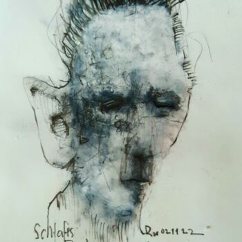 Drawing titled "Schlafes Bruder (4)" by Stephan Rodriguez Warnemünde, Original Artwork, Pencil