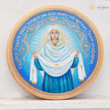 Painting titled "Картина Покров Прес…" by Veronika Suvorova, Original Artwork, Acrylic