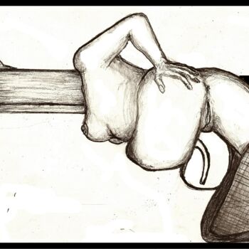 Dessin intitulée "Loaded" par Martin Mulherin, Œuvre d'art originale, Encre