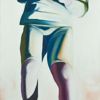 Schilderij getiteld "Awkward" door Janos Kujbus, Origineel Kunstwerk, Olie