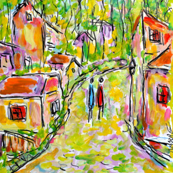 Painting titled "Barbizon" by Jean Mirre, Original Artwork, Oil