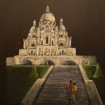 Dessin intitulée "Basilique du Sacré…" par Eric Audry, Œuvre d'art originale, Craie