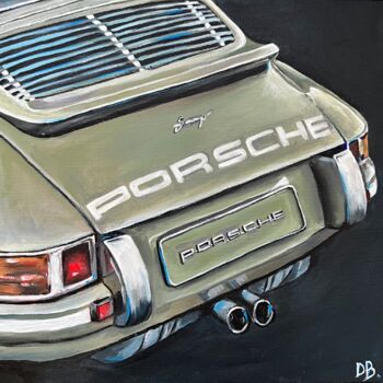 Painting titled "Porsche" by Daria Odiiak, Original Artwork, Acrylic