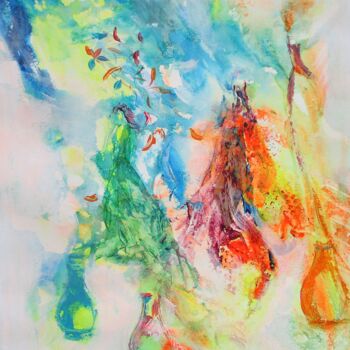 Malerei mit dem Titel "Intuition" von Navema, Original-Kunstwerk, Aquarell