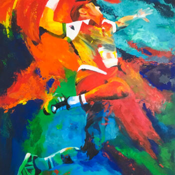 "Padal Tennis Abstra…" başlıklı Baskıresim Prem Chokli tarafından, Orijinal sanat, Akrilik
