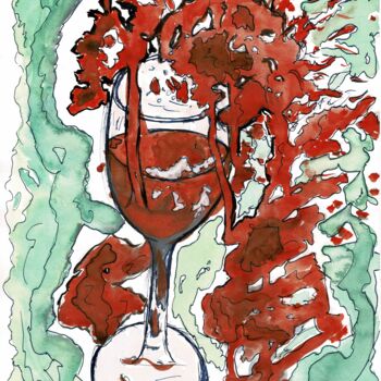 Malerei mit dem Titel "Tusche & Aquarell a…" von Jörg Weber, Original-Kunstwerk, Aquarell