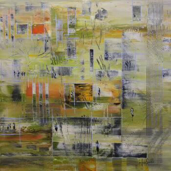 Painting titled "SOLOGNE" by Jean-Humbert Savoldelli, Original Artwork, Acrylic Mounted on Wood Stretcher frame