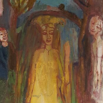 Pintura titulada "LES ENFANTS SE CACH…" por Mchartrie, Obra de arte original, Oleo