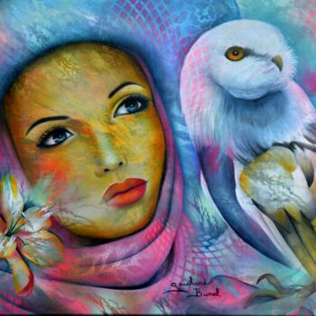 Peinture intitulée "Au delà de l'éviden…" par Jeannette Guichard-Bunel, Œuvre d'art originale, Huile Monté sur Châssis en bo…
