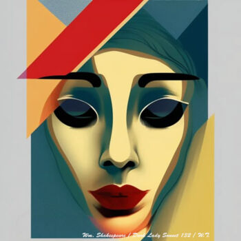 Arte digitale intitolato "Sonnet 132 / As tho…" da Wilf Tilley, Opera d'arte originale, Immagine generata dall'IA