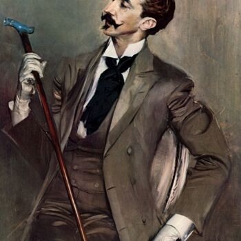 Картина под названием "Portrait du Comte R…" - Giovanni Boldini, Подлинное произведение искусства, Масло